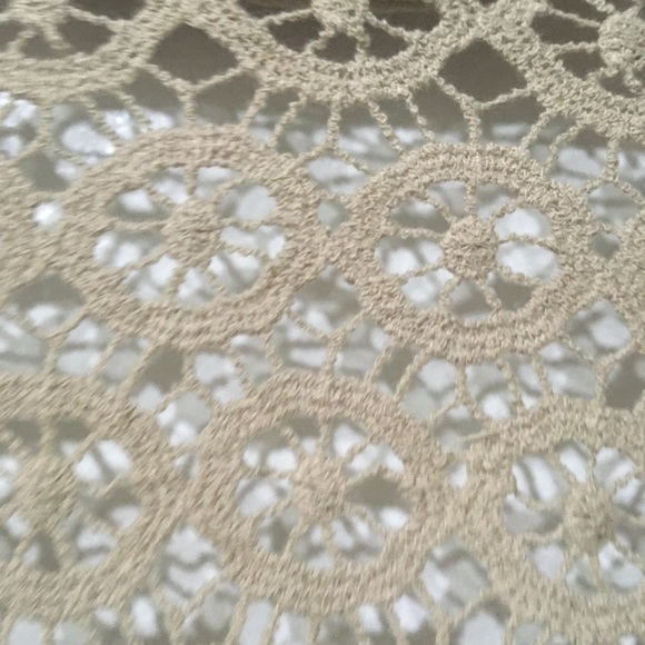 XOXO Tan Cross Front Blouse size M - Picture 6 of 7